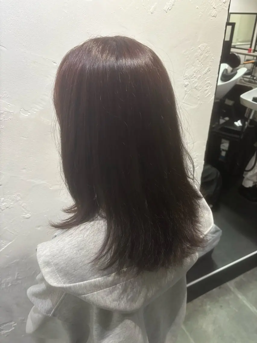 ミディアム カラー ヘアカラー 井上 陸のヘアスタイル