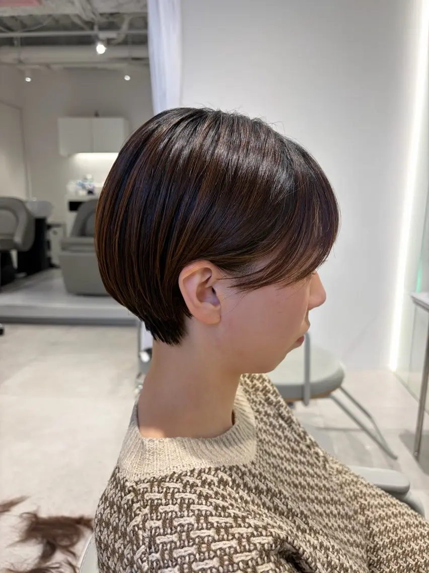 ショート ショートヘア レイヤー♡ 石川優奈のヘアスタイル