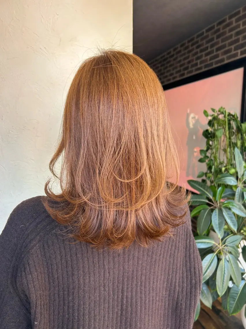 ロング カラー ヘアアレンジ ヘアカラー トリートメント Rina🌷 ダメージレスカラーのヘアスタイル