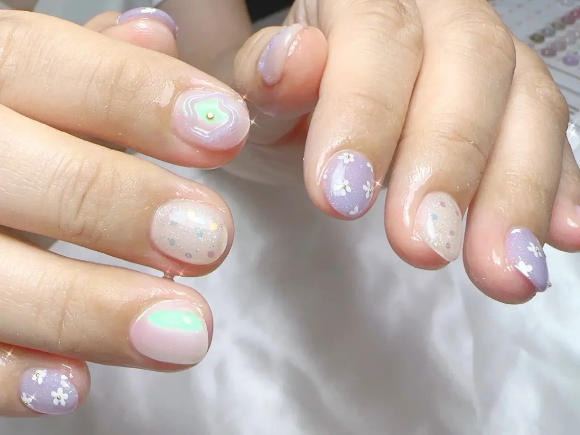 ネイル ハンドネイル Cherie PINKのネイルデザイン