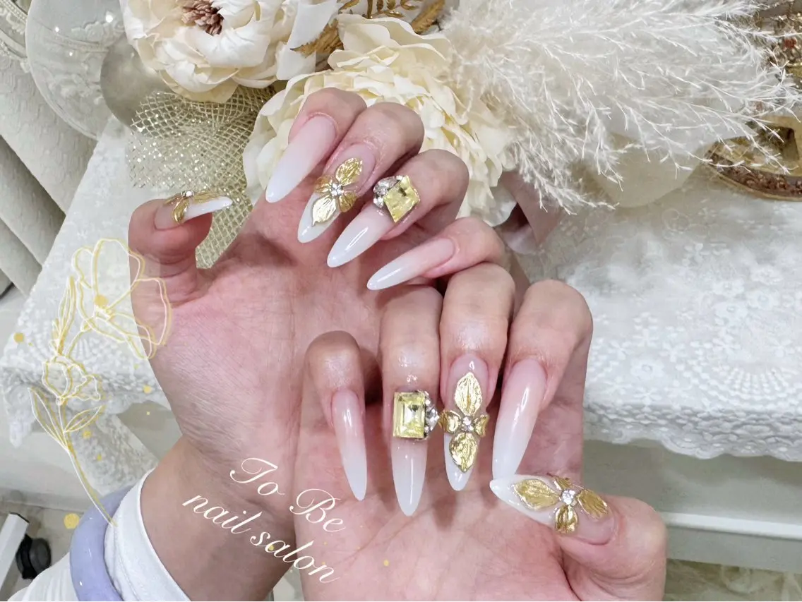 ロング ハンドネイル Nail Salon To Be珈月のネイルデザイン