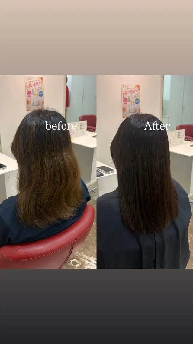 セミロング カラー 髪質改善 トリートメント ヘアカラー トリートメント スズキ コノのヘアスタイル
