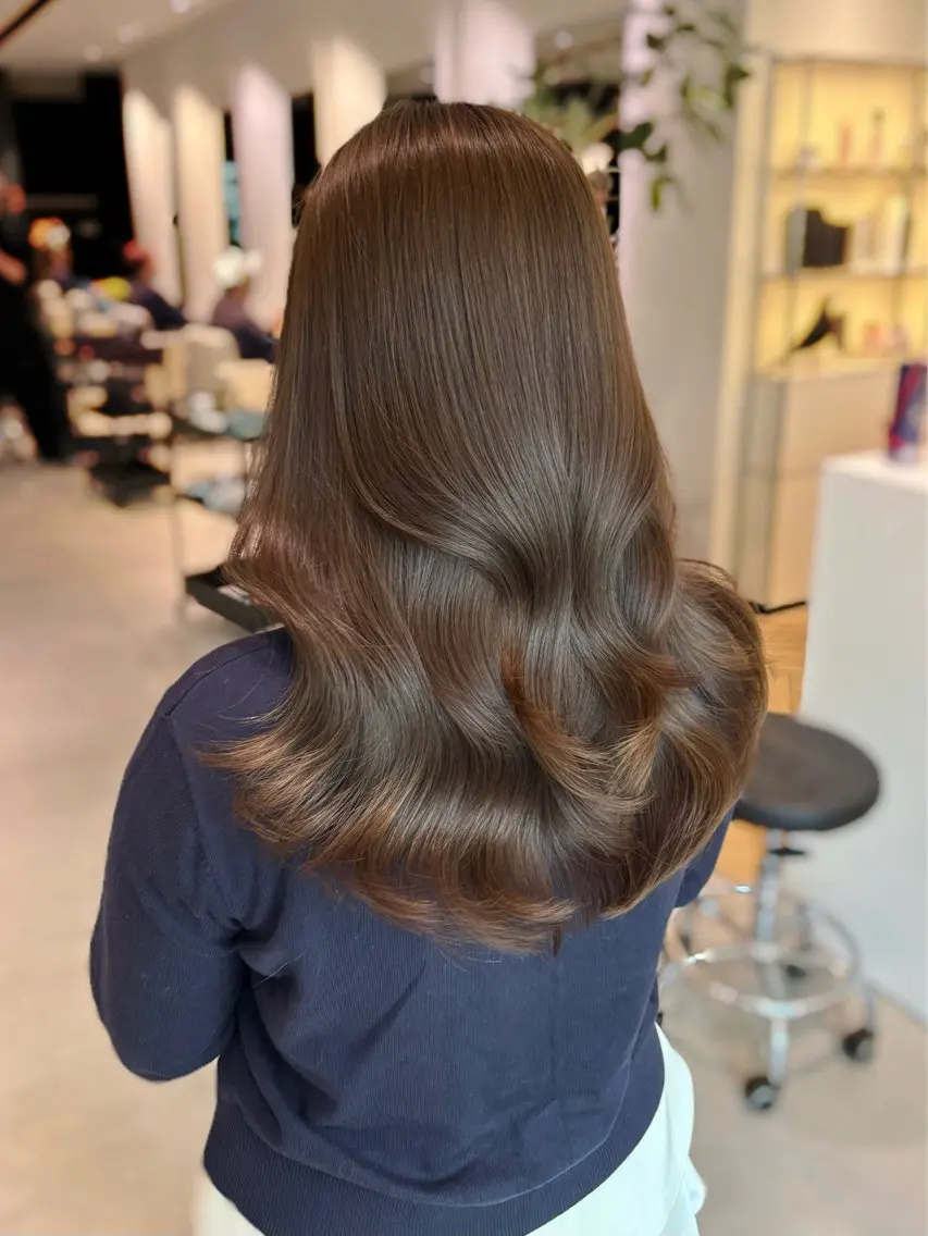 セミロング カラー ベージュカラー グレージュ ミント ミントベージュ 韓国風ヘア カット ヘアカラー トリートメント 銀座/韓国レイヤー/ 艶カラー🍓原田侑依のヘアスタイル