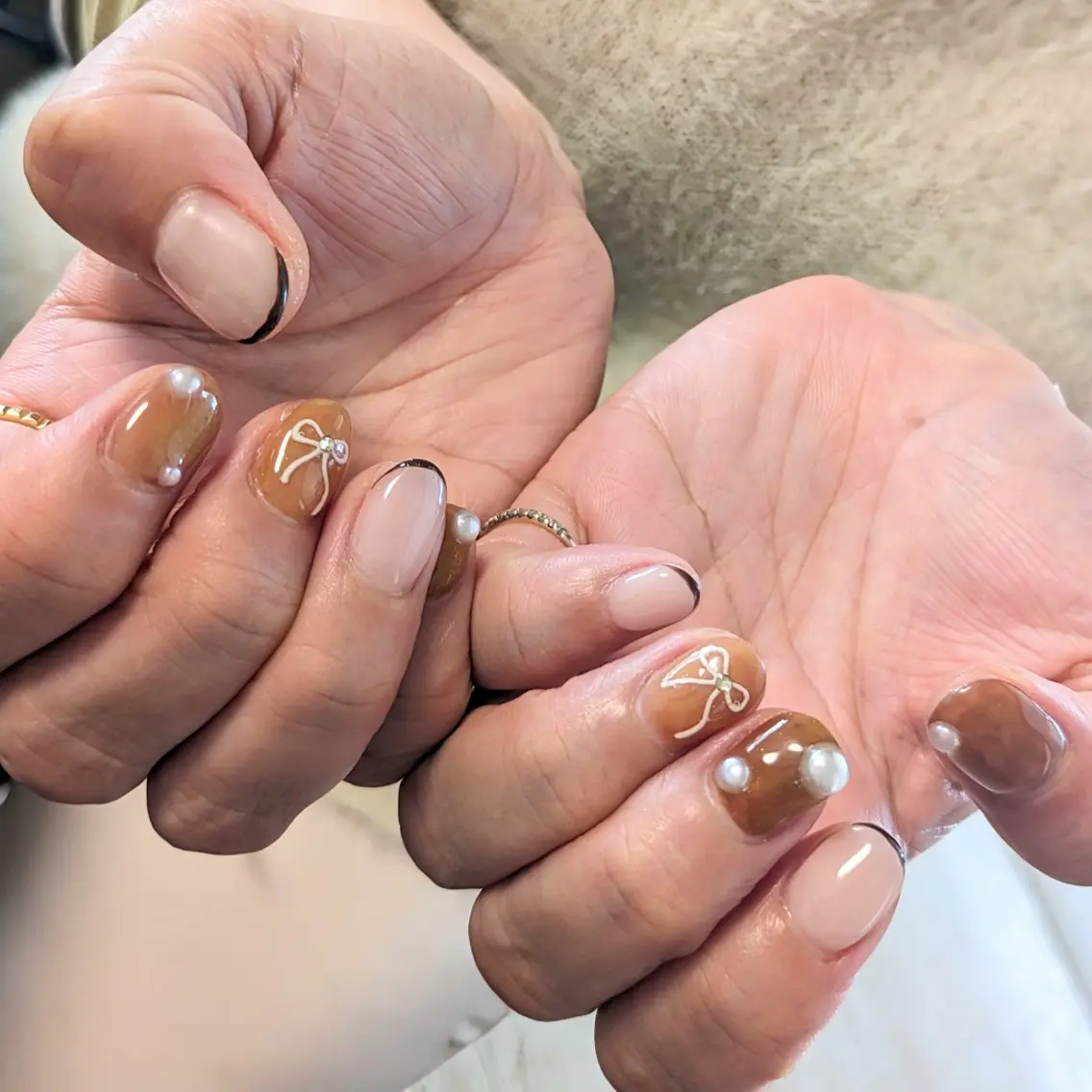 ネイル リボン ネイルサロン◇モニカ makoのネイルデザイン