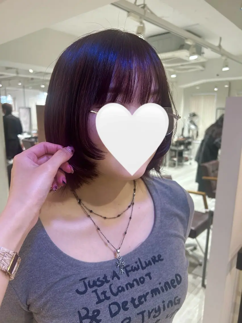 ミディアム カット Ria／透明感カラー ／レイヤー／ボブ🌸のヘアスタイル
