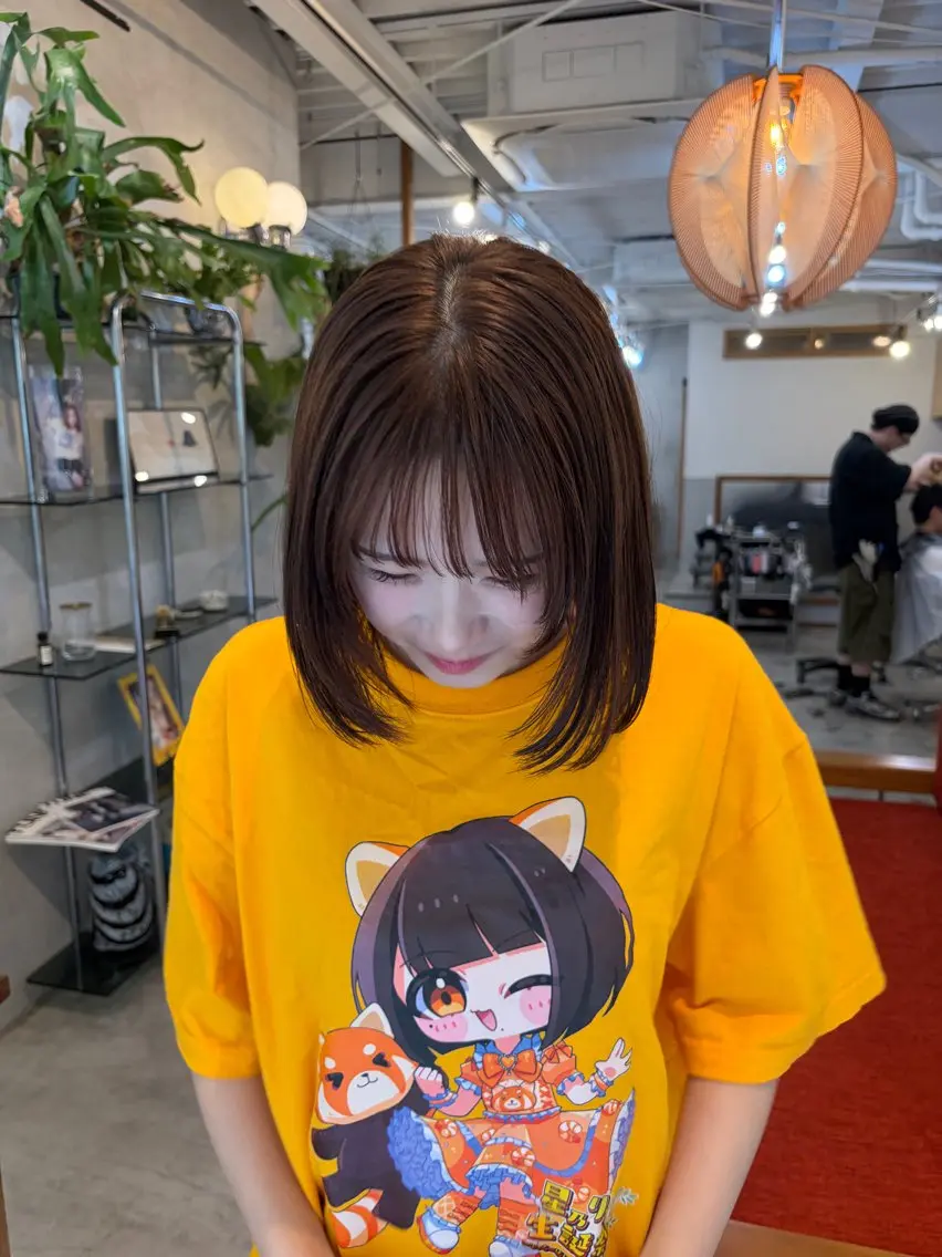 ミディアム 縮毛矯正 尾藤 浩一のヘアスタイル