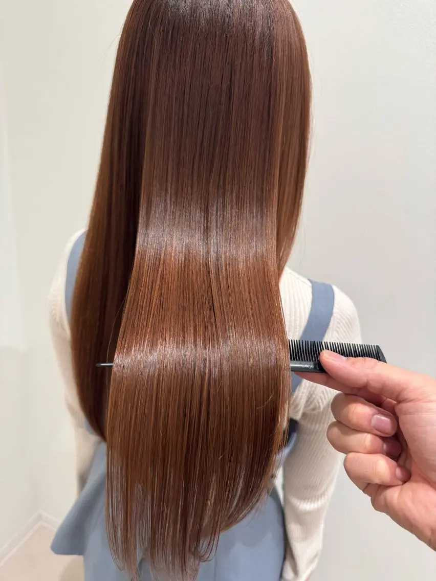 ロング ヘアカラー トリートメント 美髪矯正💙ྀི/ 水光髪🫧/ミナルのヘアスタイル