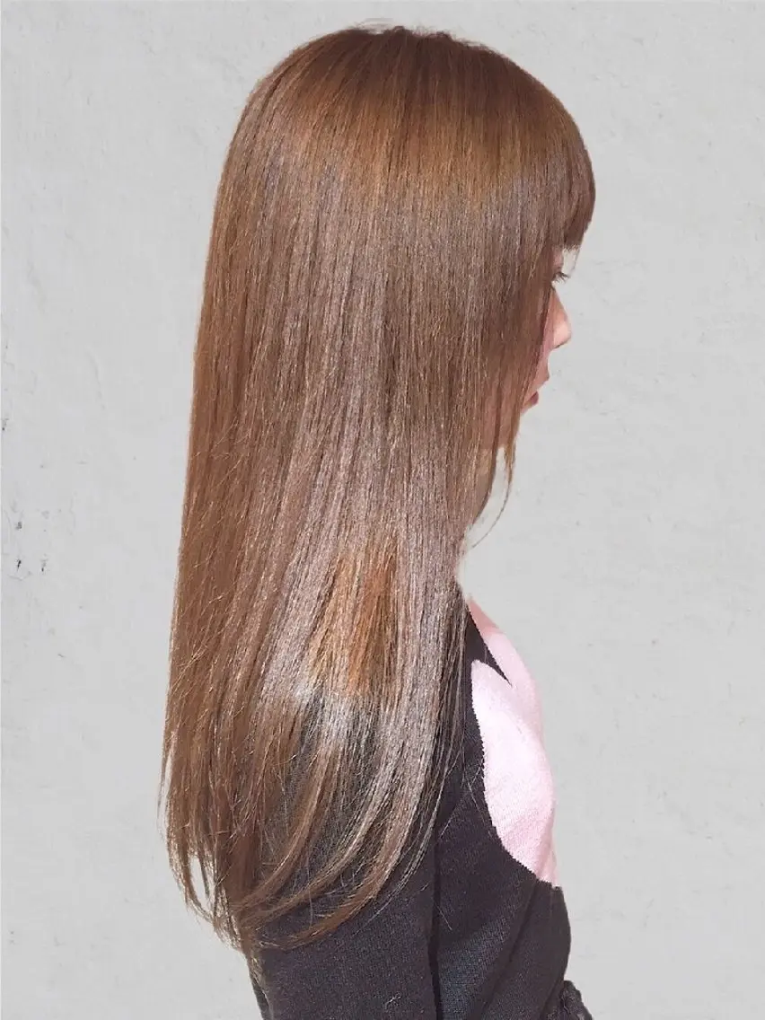 ロング カット 縮毛矯正 トリートメント 川崎 智加のヘアスタイル