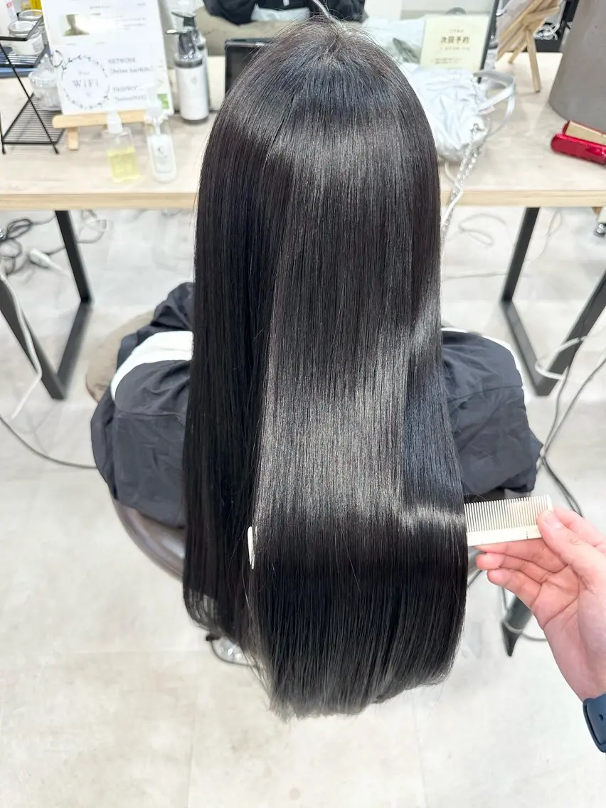 ロング 地毛風縮毛矯正/ ストンボブ❣️平山のヘアスタイル