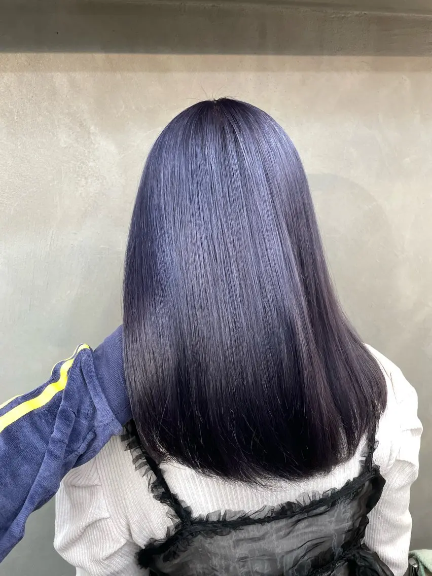 ロング カラー ブルーカラー ブルーバイオレット バイオレットカラー ヘアカラー エクステ/コーンロウ KURUMI⛓️🔥のヘアスタイル
