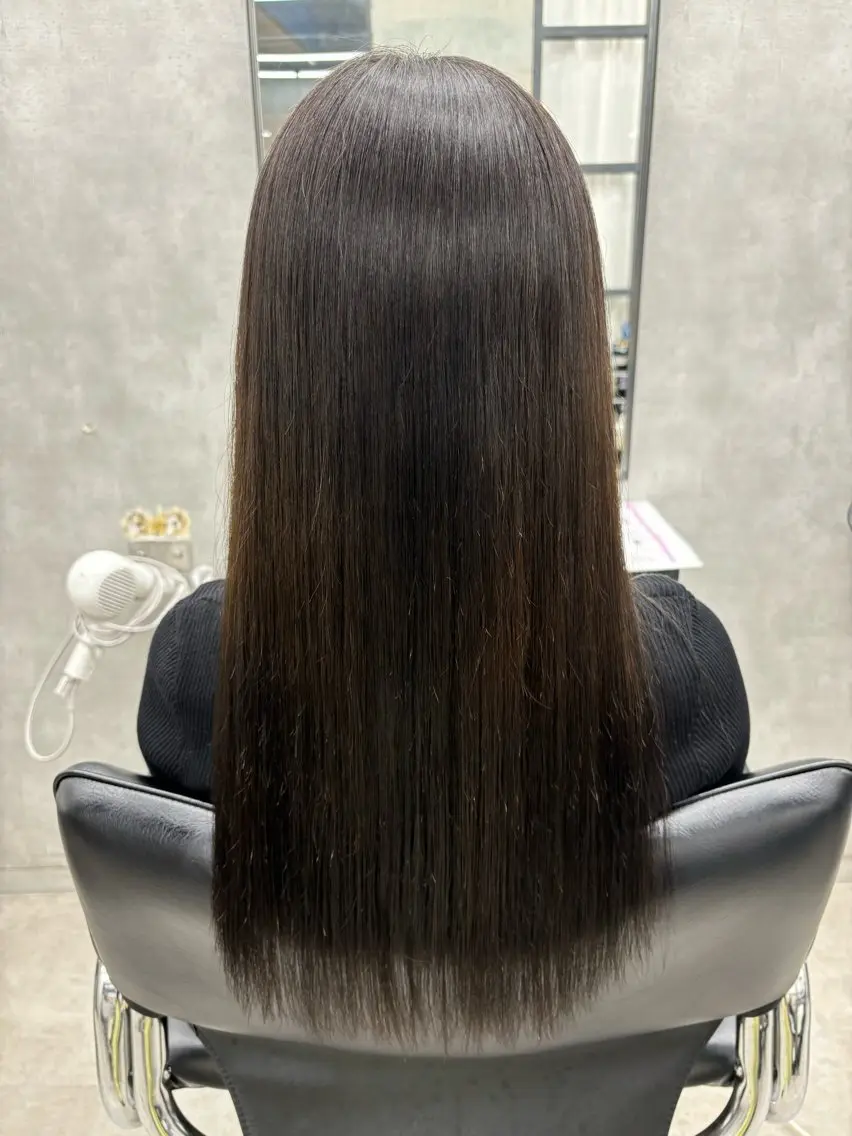 ロング トリートメント カット トリートメント 梅雨対策すぐ巻ける ☔️縮毛矯正勝倉　麗のヘアスタイル
