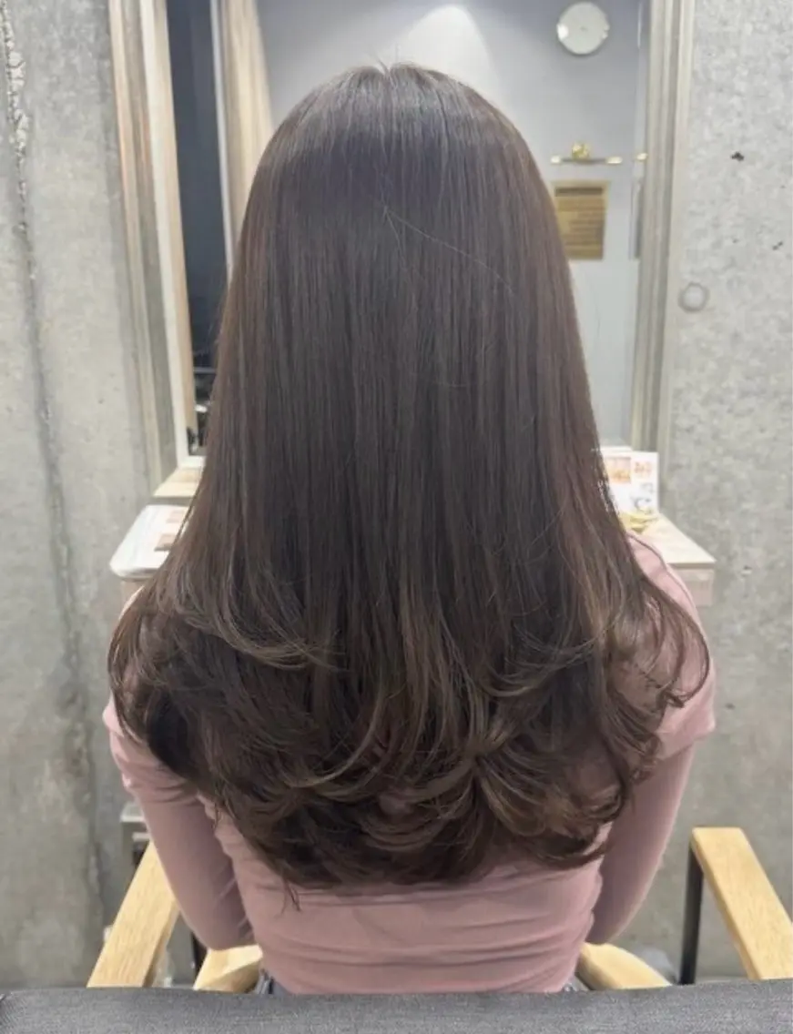 ロング ヘアカラー 白髪染めモデル 募集🤍ྀི麗央のヘアスタイル