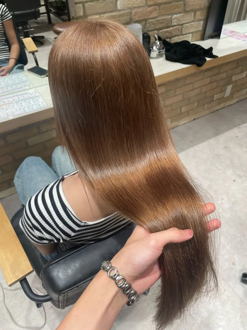 ロング カラー ベージュカラー 透明感カラー ミルクティーベージュ ヘアカラー しょう / 透明感カラー🍃のヘアスタイル