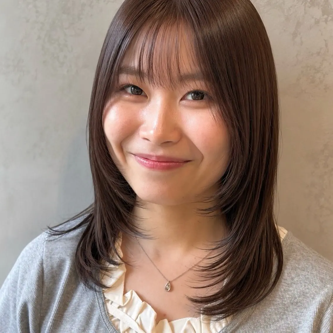 ミディアム カット ヘアカラー KUMA🧸インナー /メンズパーマのヘアスタイル