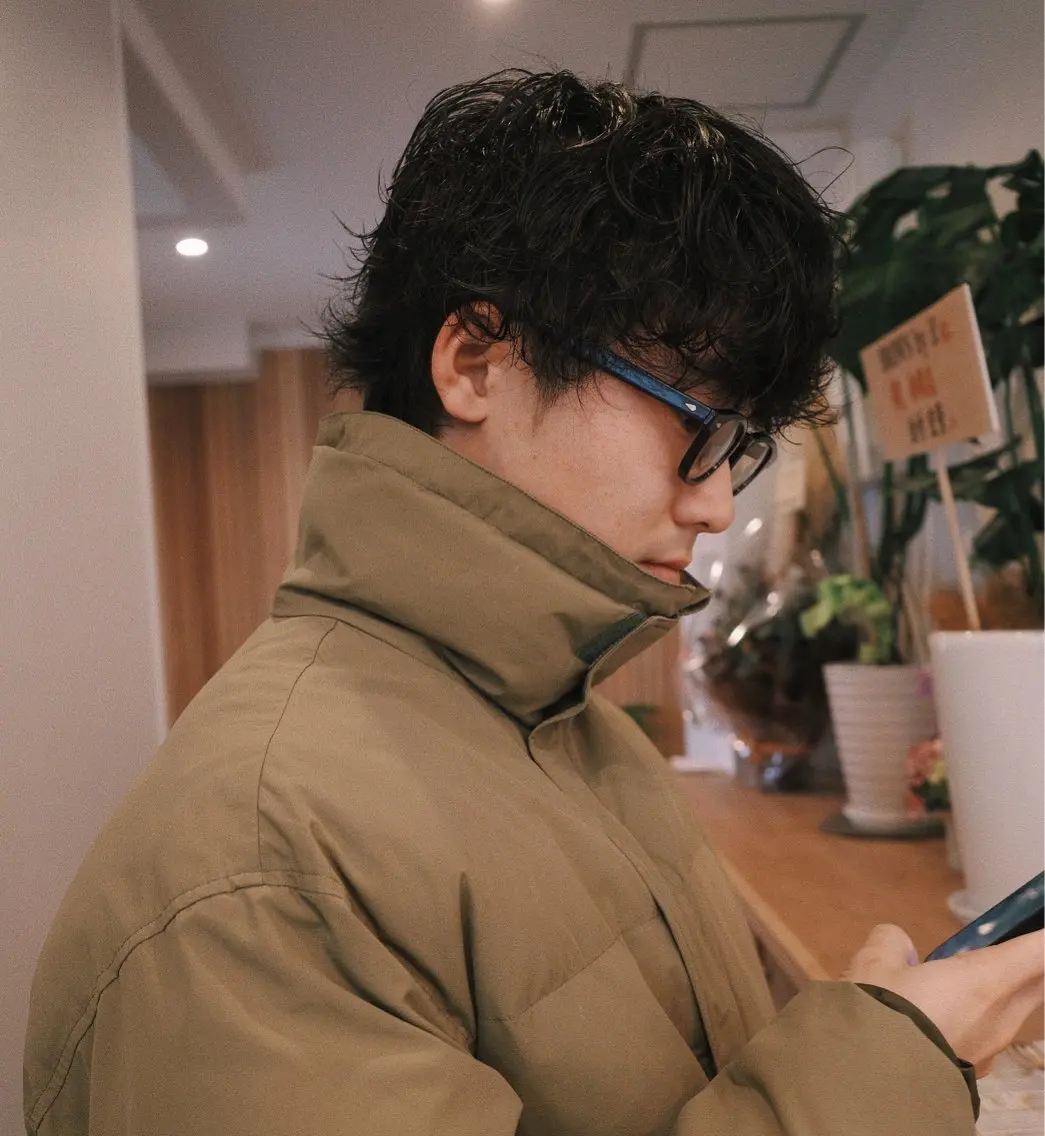 メンズ カット パーマ BROWN メンズヘアサロンのヘアスタイル