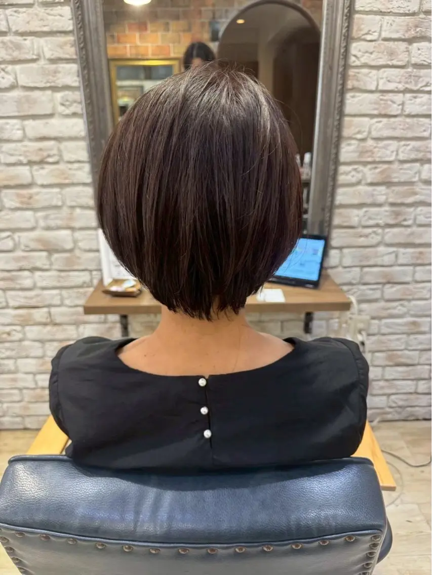 ショート カット ヘアカラー トリートメント 暗髪／透明感カラー ／⭐️hyuga⭐️のヘアスタイル