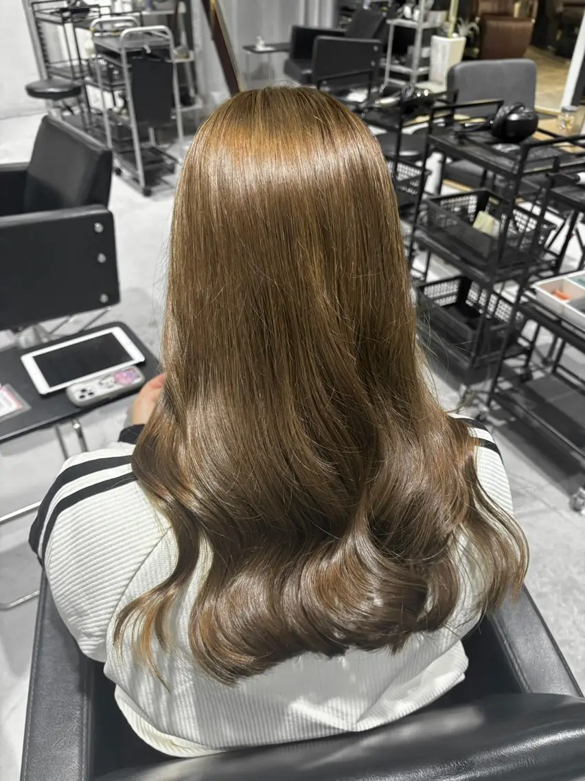 ロング カラー ブリーチ ブリーチなしカラー カット ヘアカラー inc新小岩 🌱MANAMIのヘアスタイル