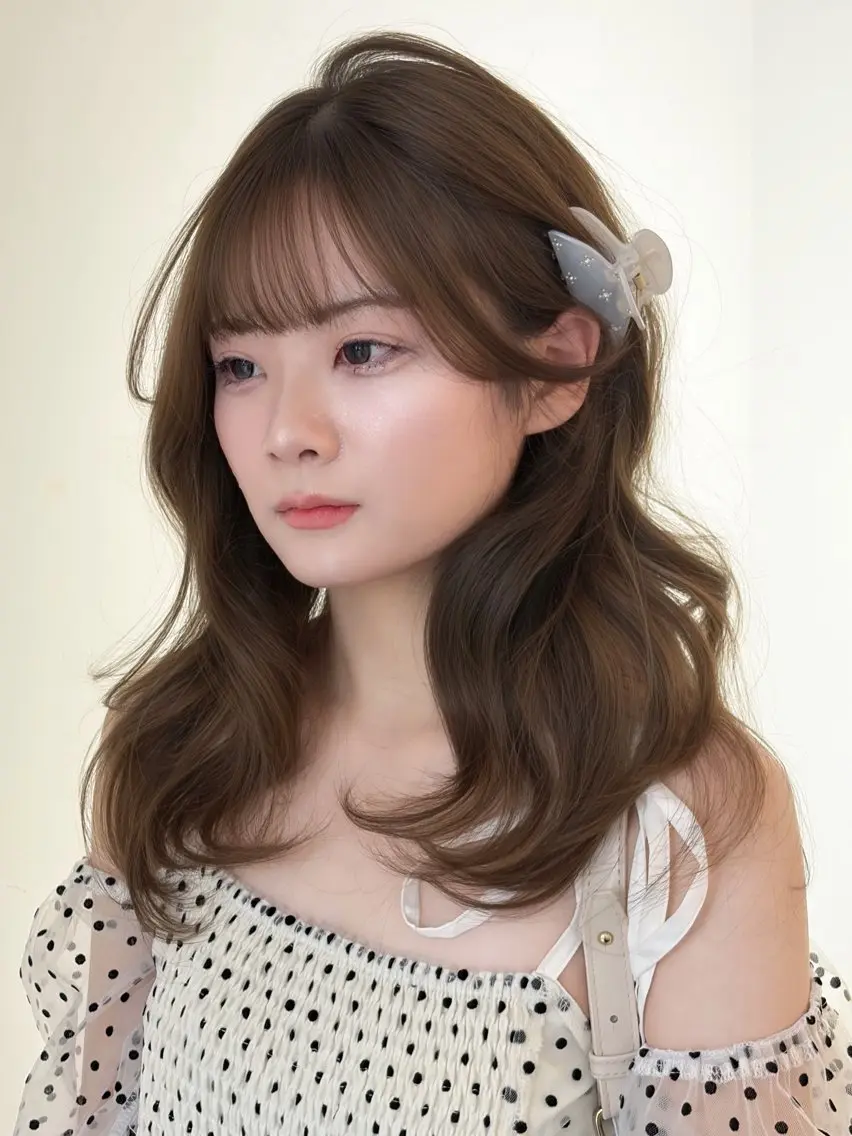 ミディアム カラー ヘアアレンジ ヘアカラー トリートメント ヘアセット 透明感カラー 🤎 ベージュ たくとのヘアスタイル