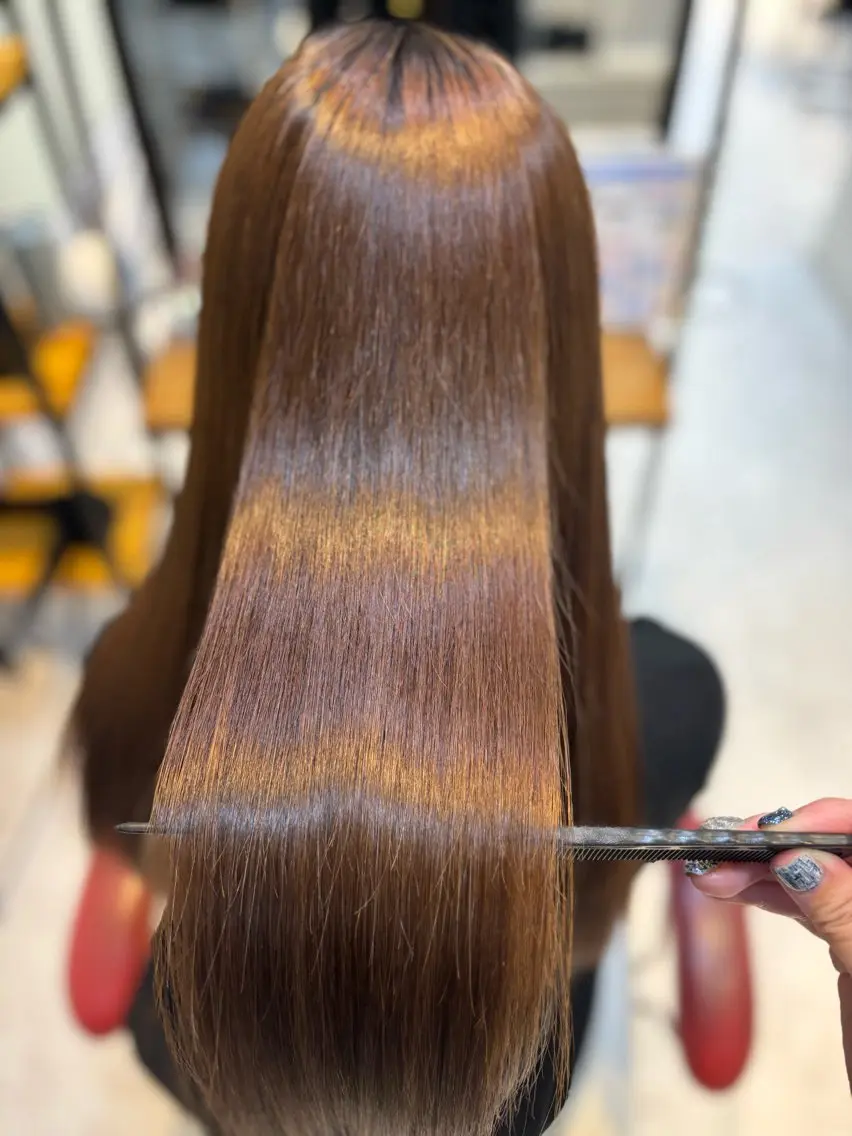 ロング 髪質改善 すなが/ハイライト モデル募集中のヘアスタイル