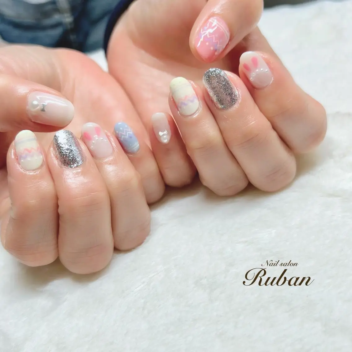 ネイル イースター 春ネイル Nail salon Rubanのネイルデザイン