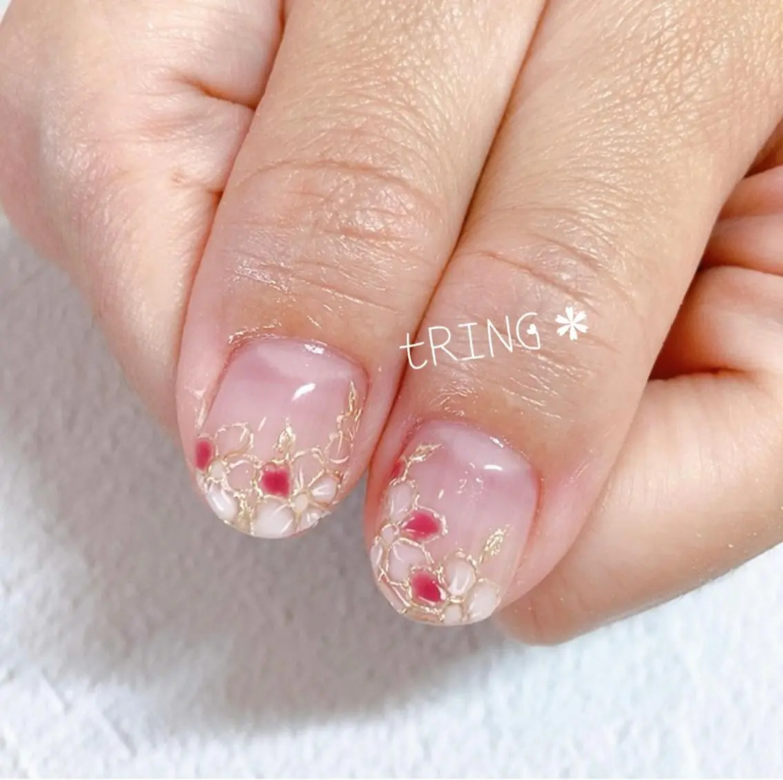 ネイル ハンドネイル tRING＊ しいの木台のネイルデザイン