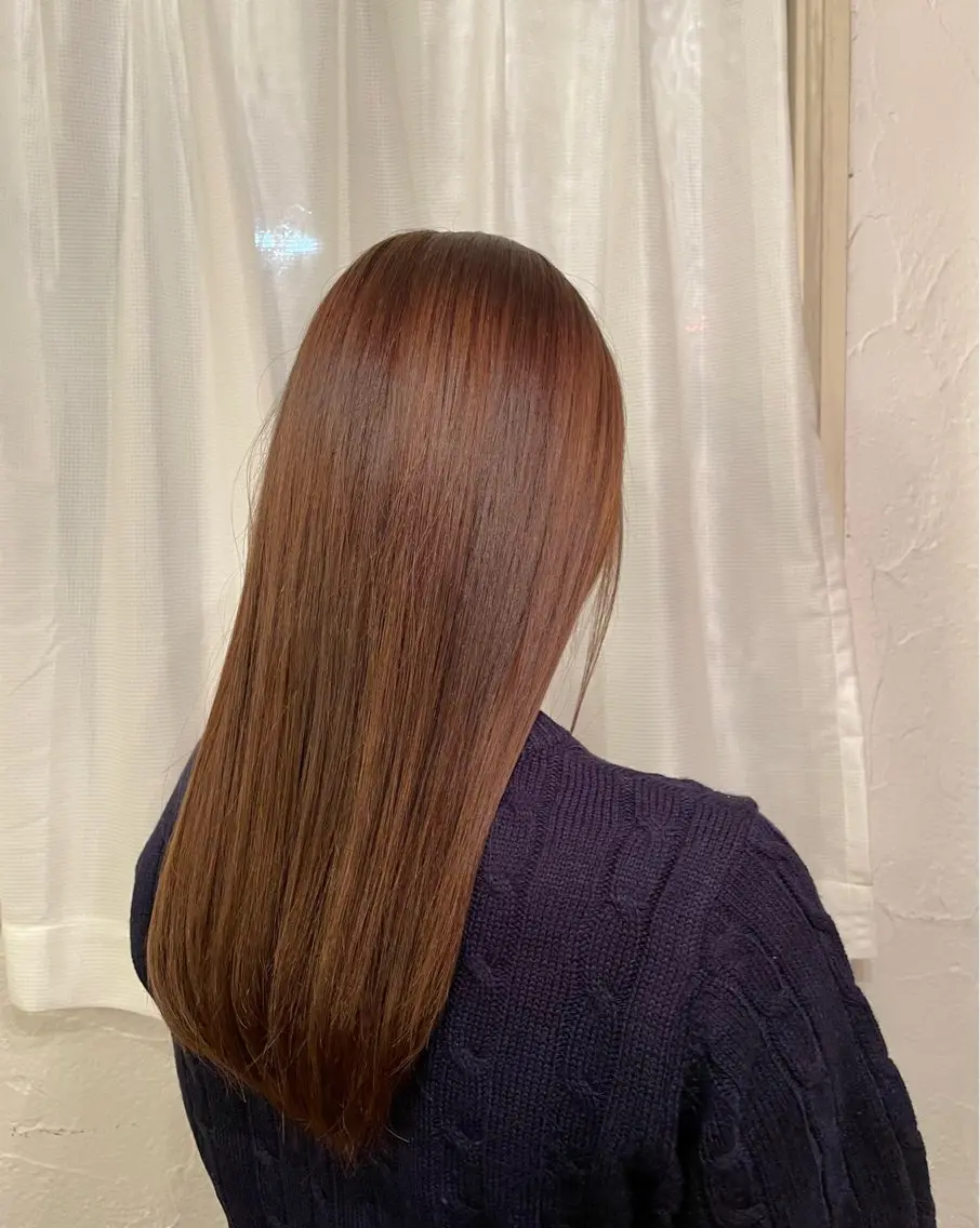 ロング カラー 宮崎 あゆみのヘアスタイル
