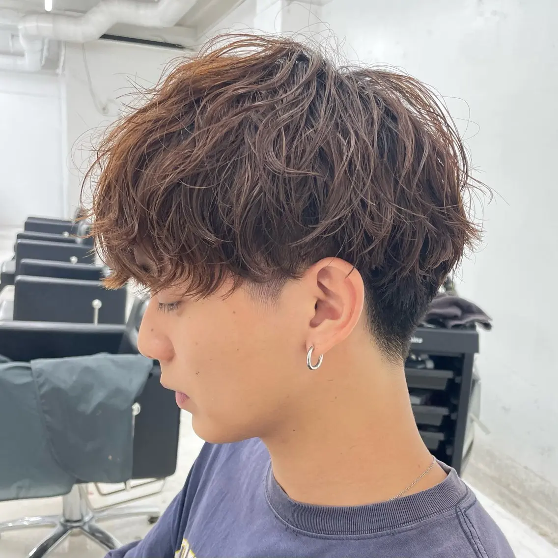 【ご新規様限定】メンズカット+ツイストスパイラル(ダメージレスクリームパーマ剤使用)の写真