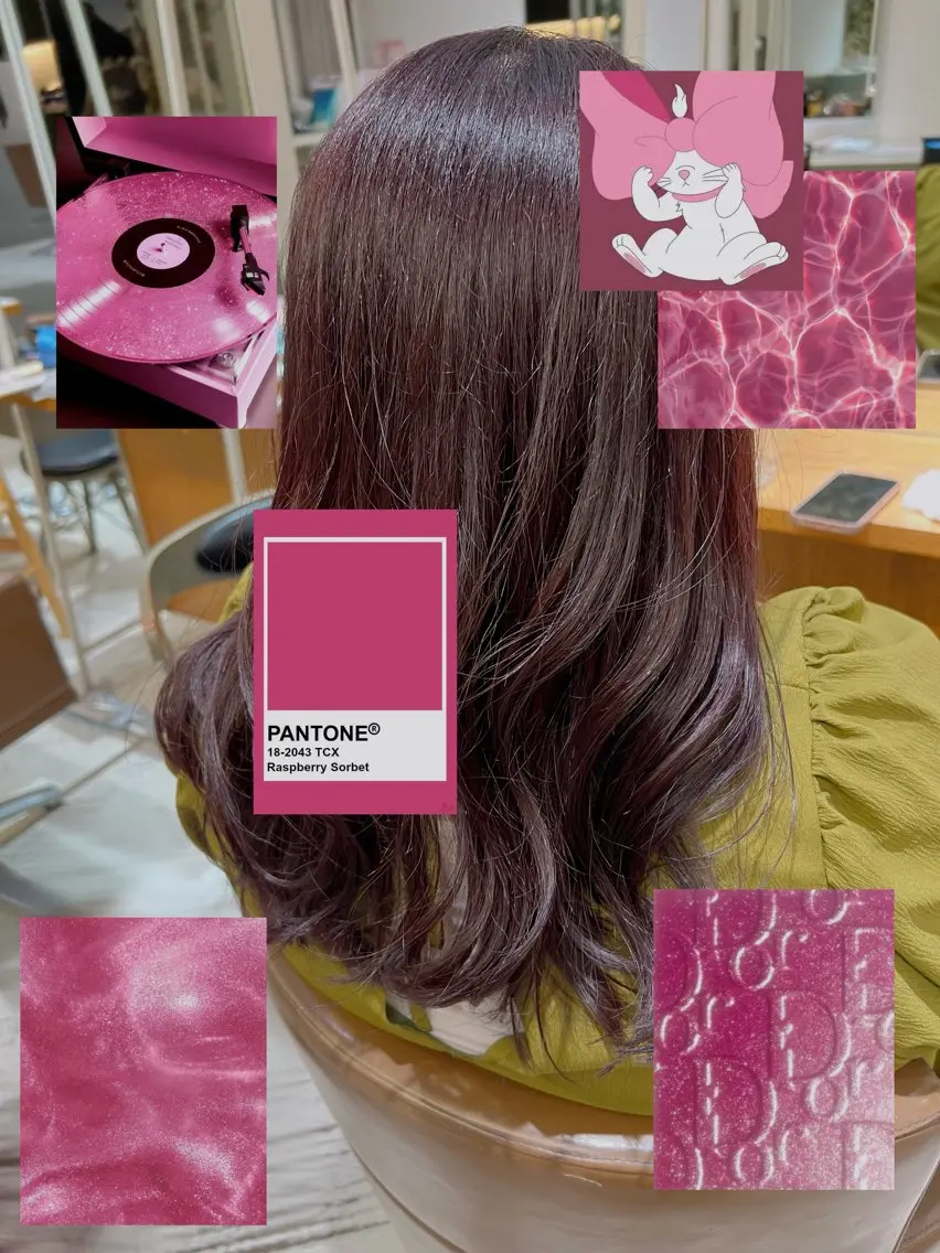 ミディアム カラー ピンクカラー カット ヘアカラー ﾕｳﾅ/ ショート・ボブ🐰のヘアスタイル