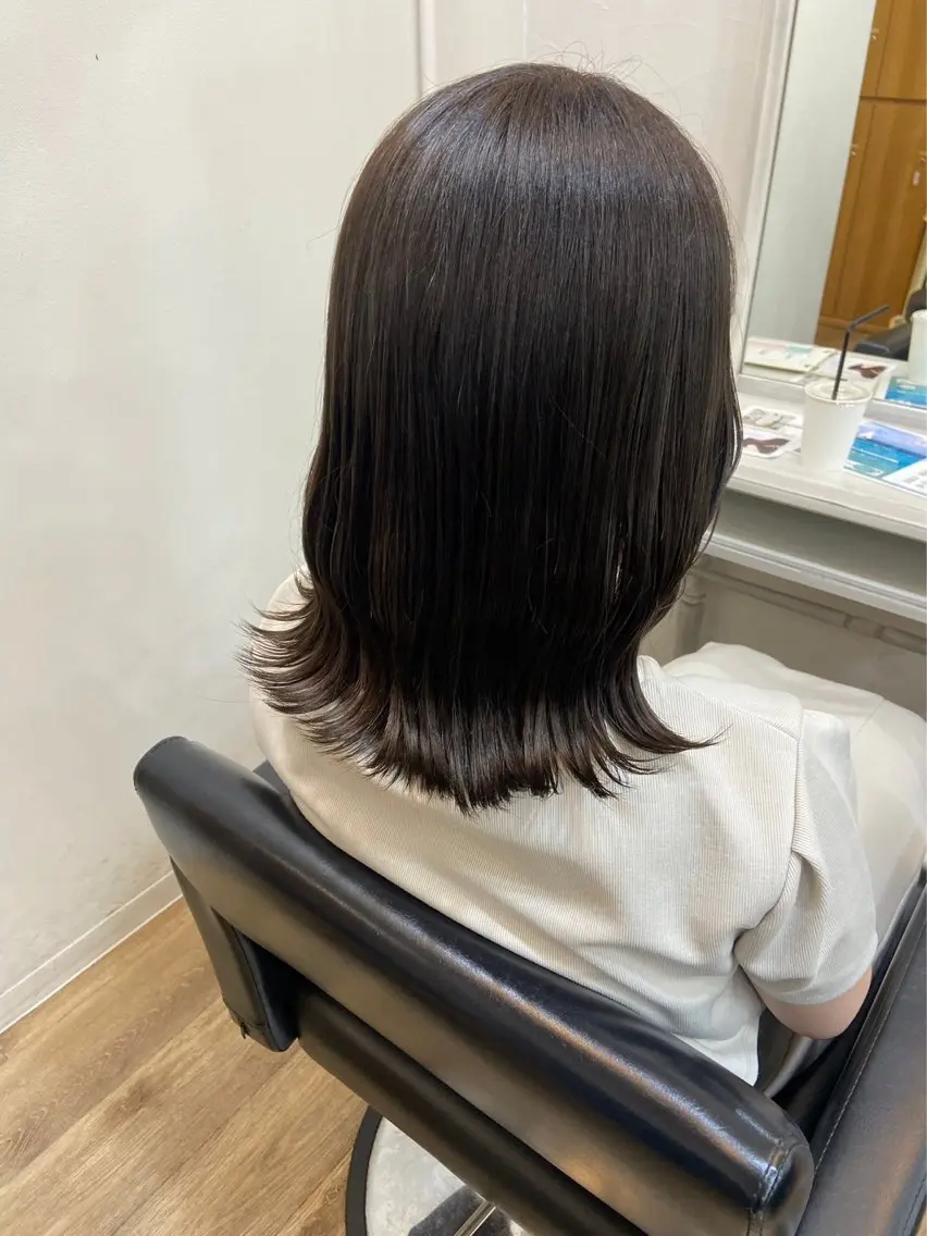 ミディアム ヘアカラー トリートメント まほ/ カラーモデル募集中のヘアスタイル