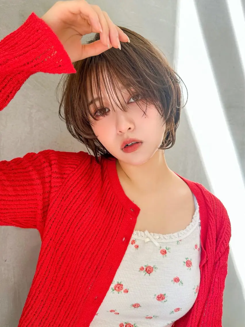 ショート カラー ボブ 韓国風ヘア 小顔カット カット ヘアカラー トリートメント ヘッドスパ 縮毛矯正/レイヤー taiga🐯のヘアスタイル
