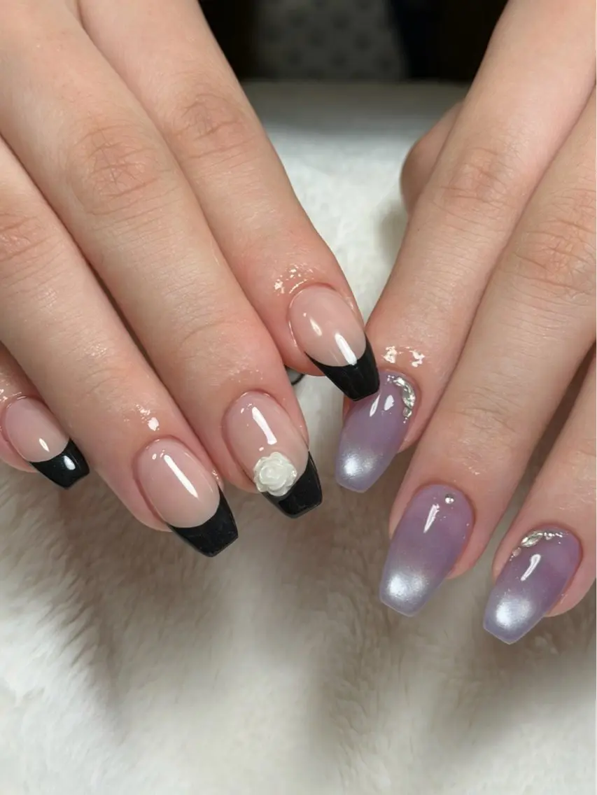 ネイル ワンホンネイル ハンドネイル dimples yuki🎀 ꒷꒦♡のネイルデザイン