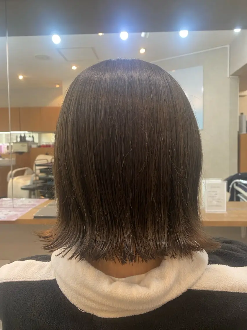 ミディアム カット ヘアカラー トリートメント 🫧透明感カラー🫧 佐野花苗[新宿]のヘアスタイル