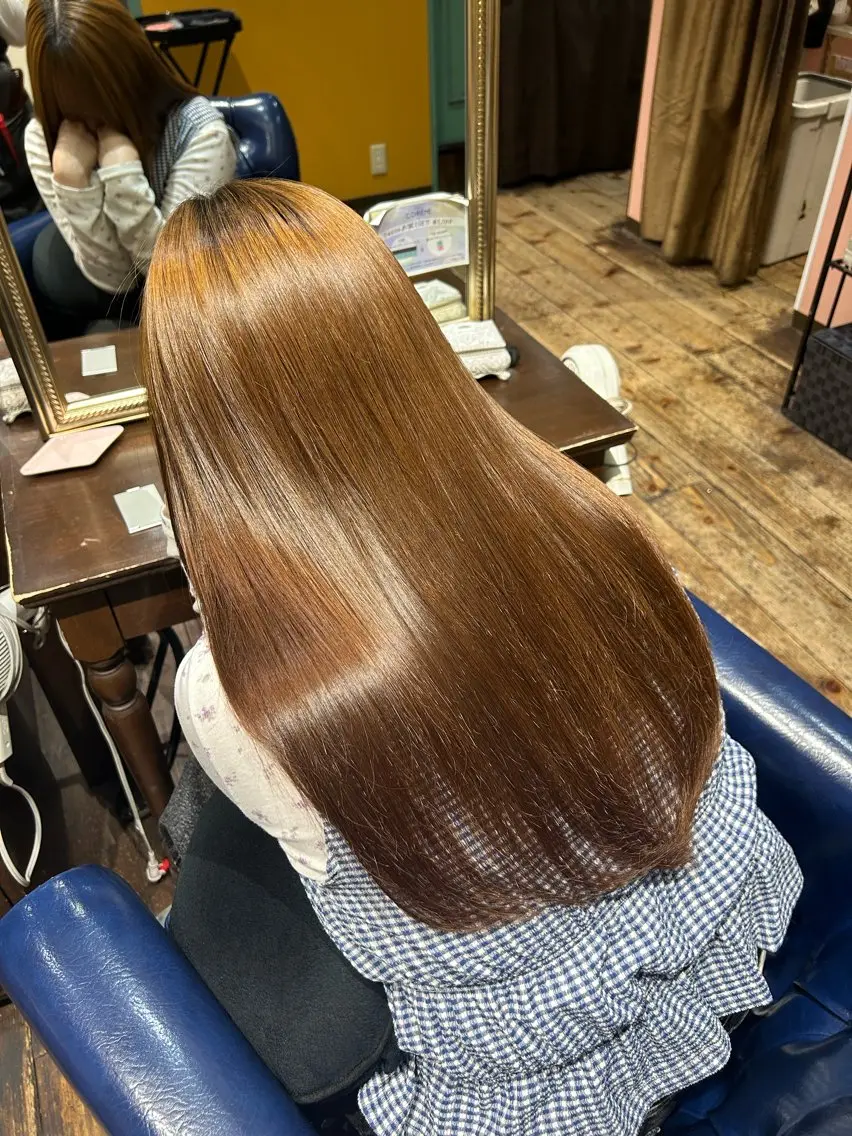 ロング 酸性ストレート 縮毛矯正 トリートメント ゆいな / 大阪美容室のヘアスタイル