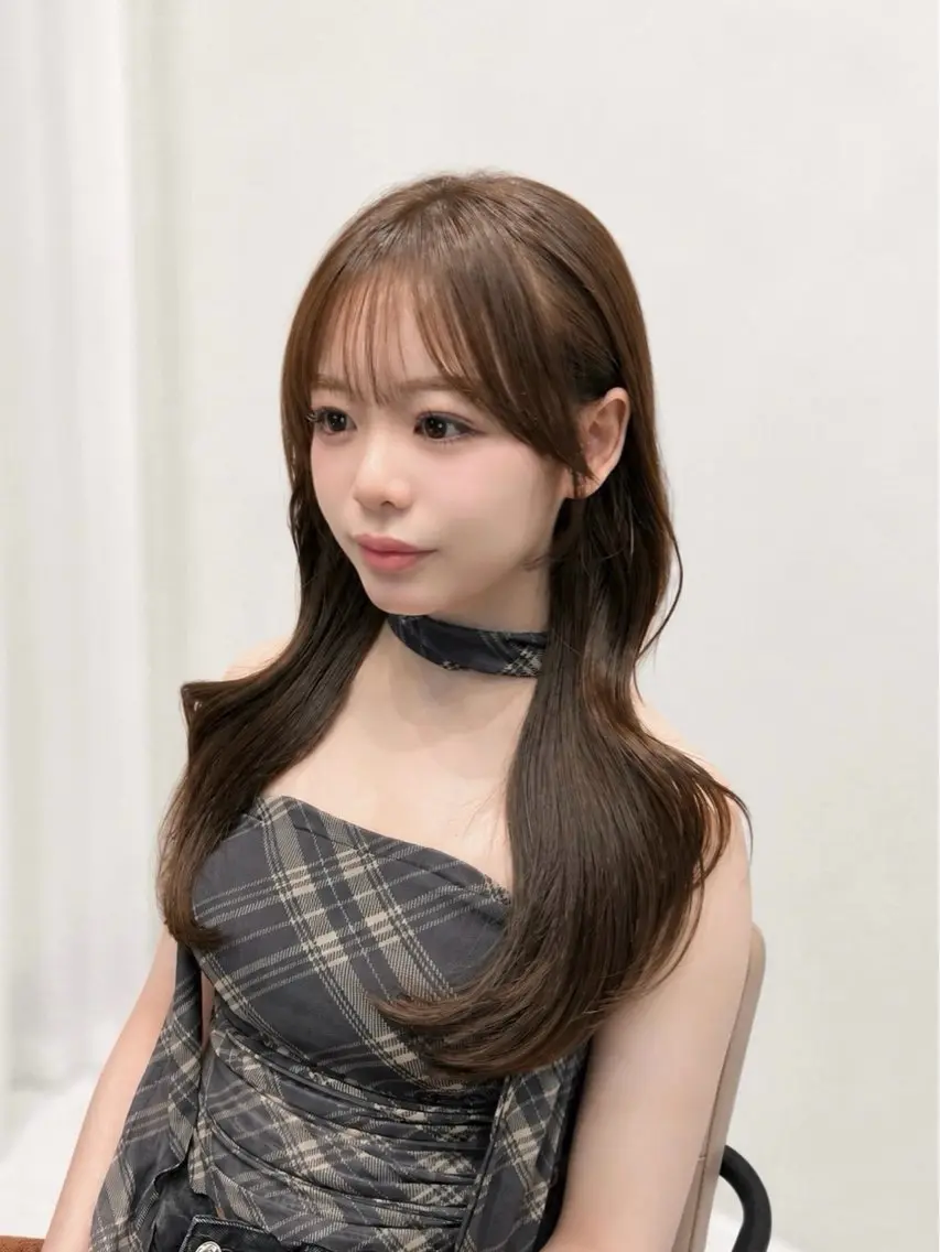 ロング ロングレイヤー シアーベージュ くびれヘア 顔まわりレイヤー 顔周りカット カット ヘアカラー トリートメント 🧡くびれヘア/前髪 顔周り🧡久原結衣のヘアスタイル