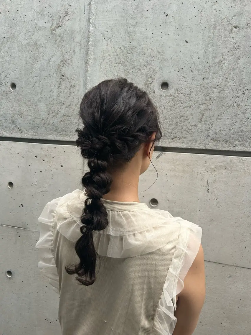 ヘアアレンジ お顔まわりカット たなかちなみ🦤♡のヘアスタイル