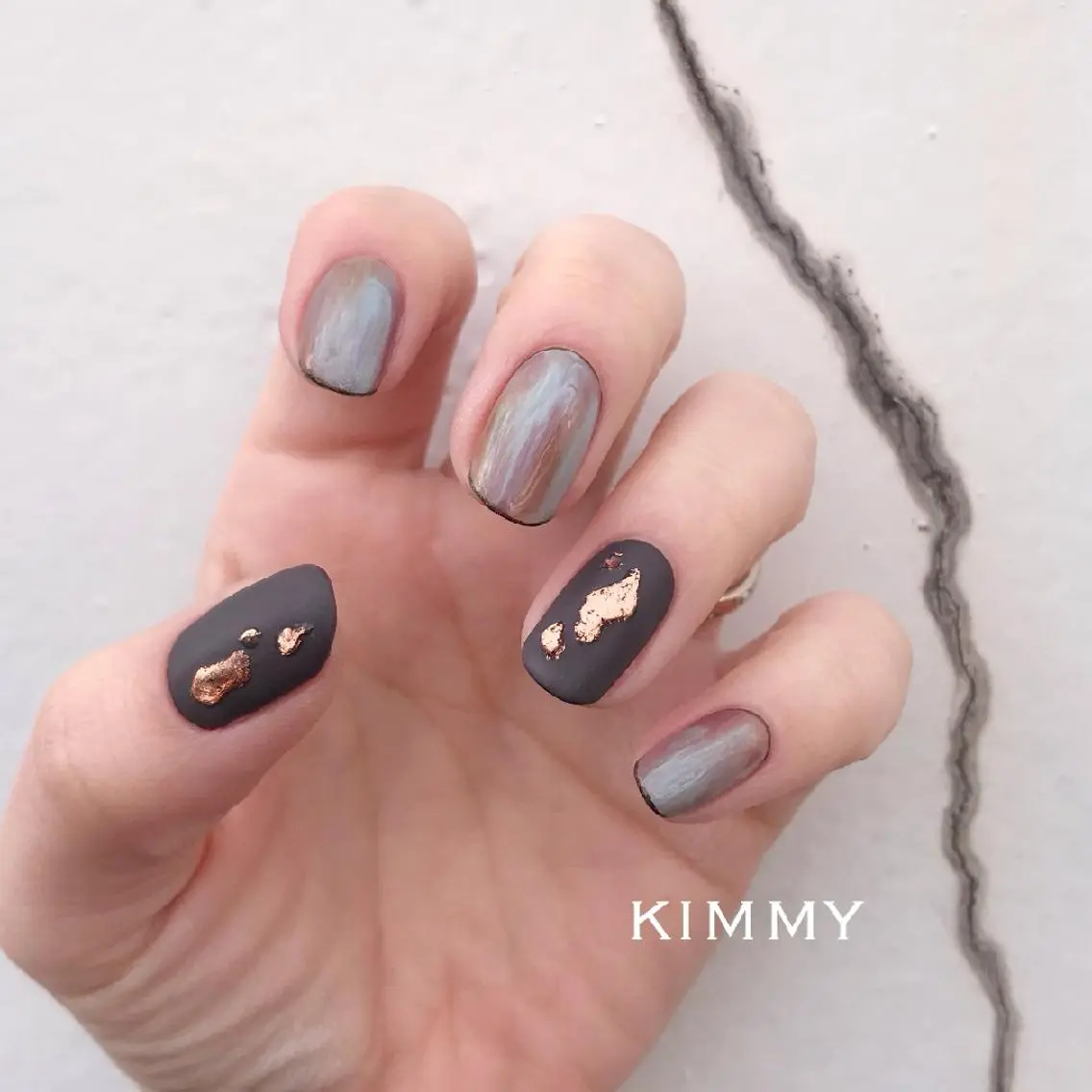 ネイル マットネイル ハンドネイル kimmy nailsのネイルデザイン