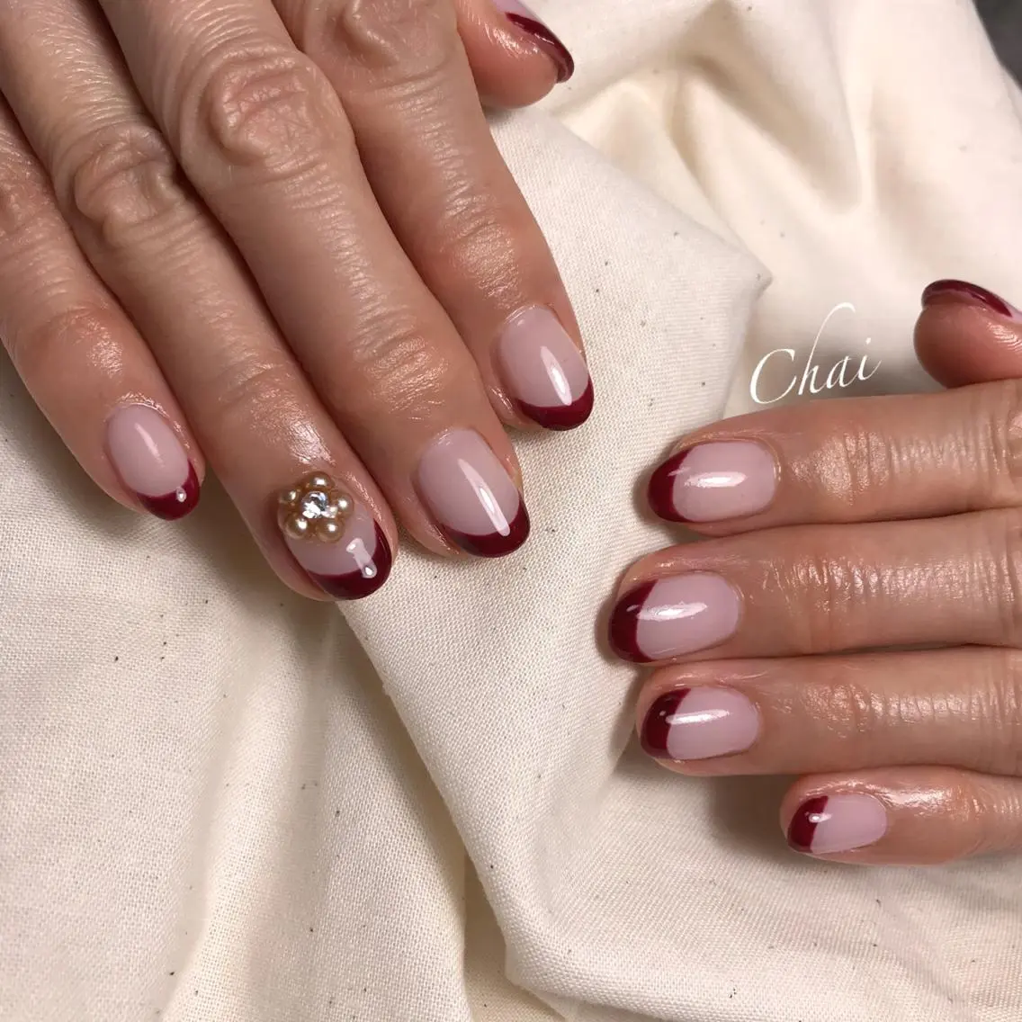 ネイル ストーンネイル chai nail &  eye📍鶴橋のネイルデザイン