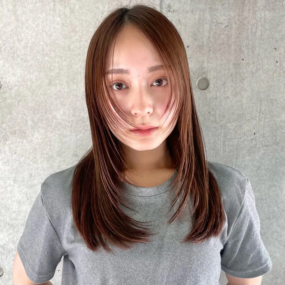 ミディアム カット トリートメント 似合わせ/ベージュ /レイヤー/りほ🤍のヘアスタイル