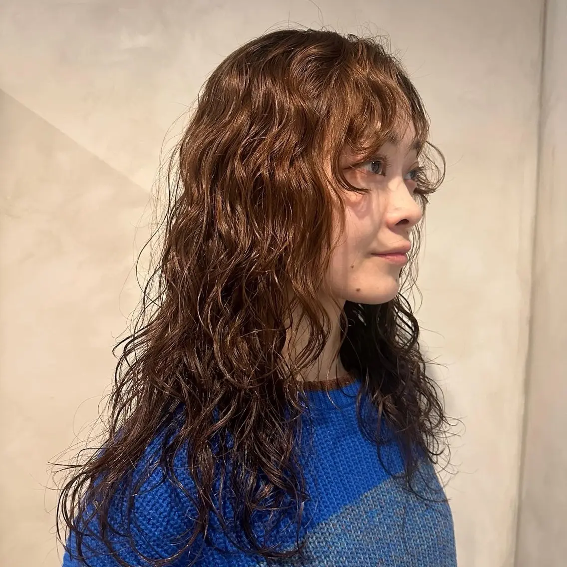 ロング パーマ くせ毛 レイヤーカット ロング Yuki☺︎パーマ レイヤーカットのヘアスタイル