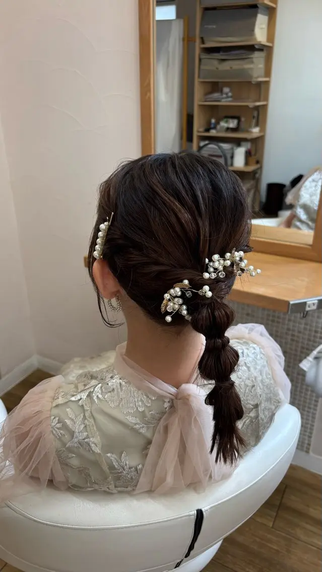 ミディアム ヘアアレンジ ヘアセット ヘアセットモデル/ kotohaのヘアスタイル