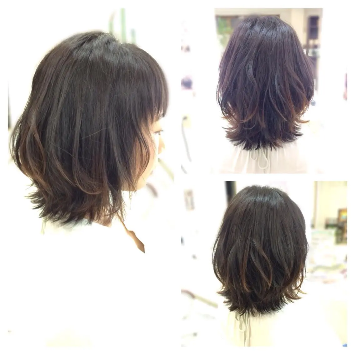 ミディアム ボブ レイヤーカット いけだ ゆうのヘアスタイル