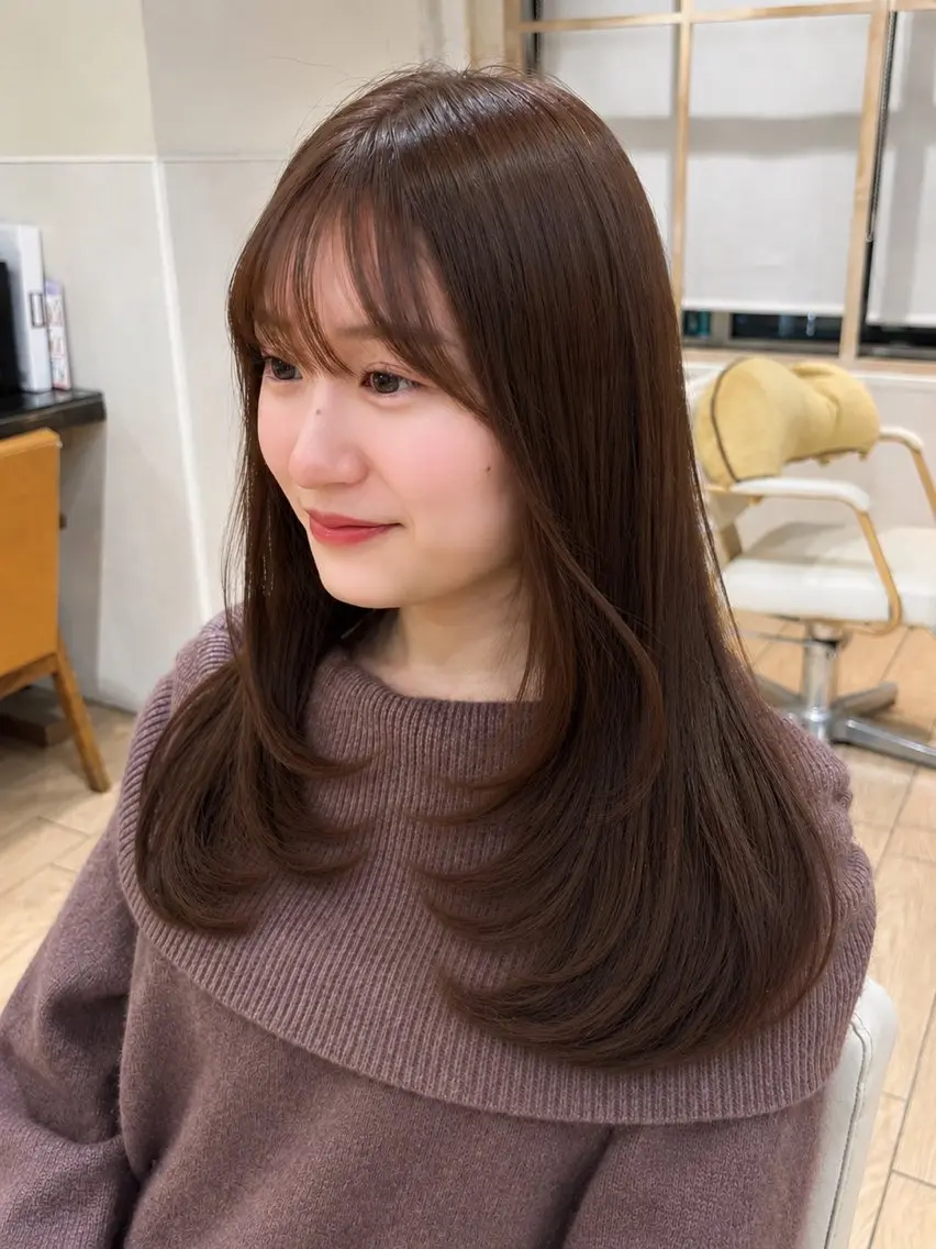 ロング カット 似合わせカット⌇ヘア セット⌇A i‎🤍のヘアスタイル