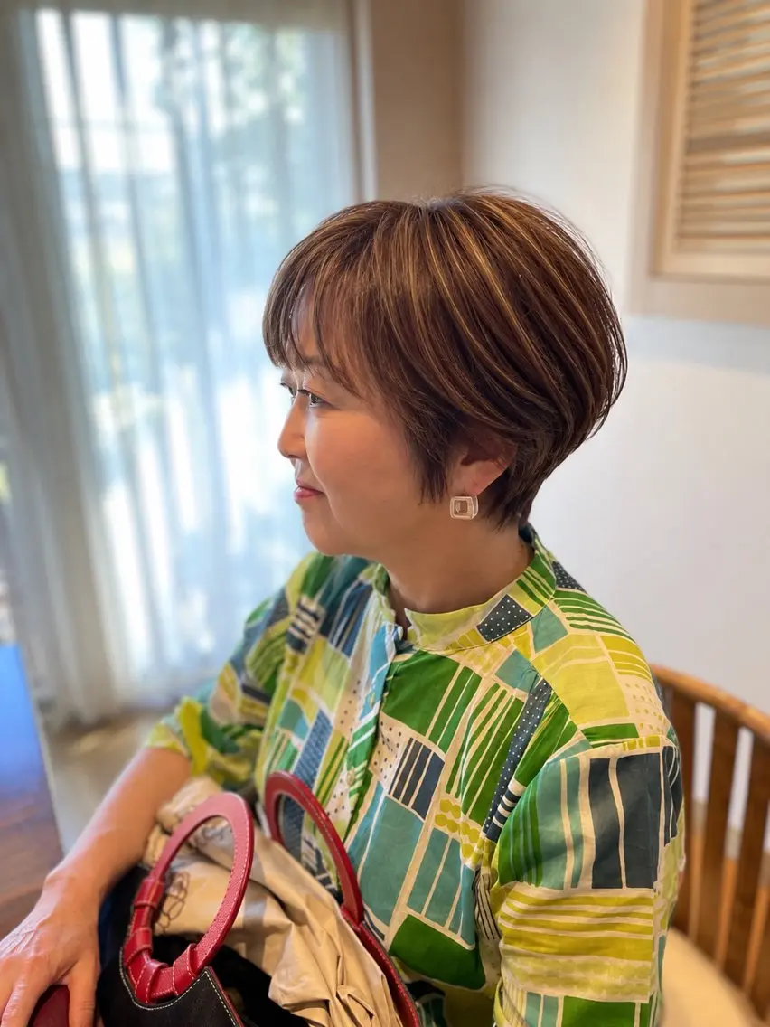 ショート カット ヘアカラー トリートメント 加藤 覧太のヘアスタイル