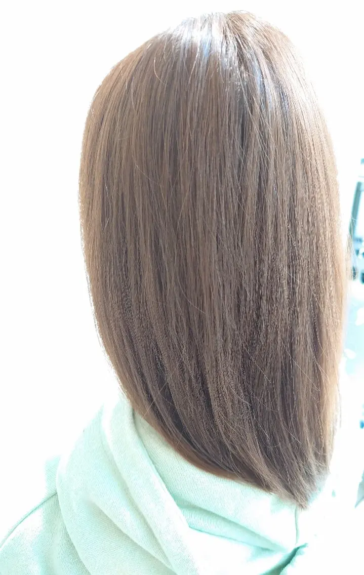 ミディアム カラー ベージュカラー オレンジ earth平塚店 間瀬亜紗里のヘアスタイル