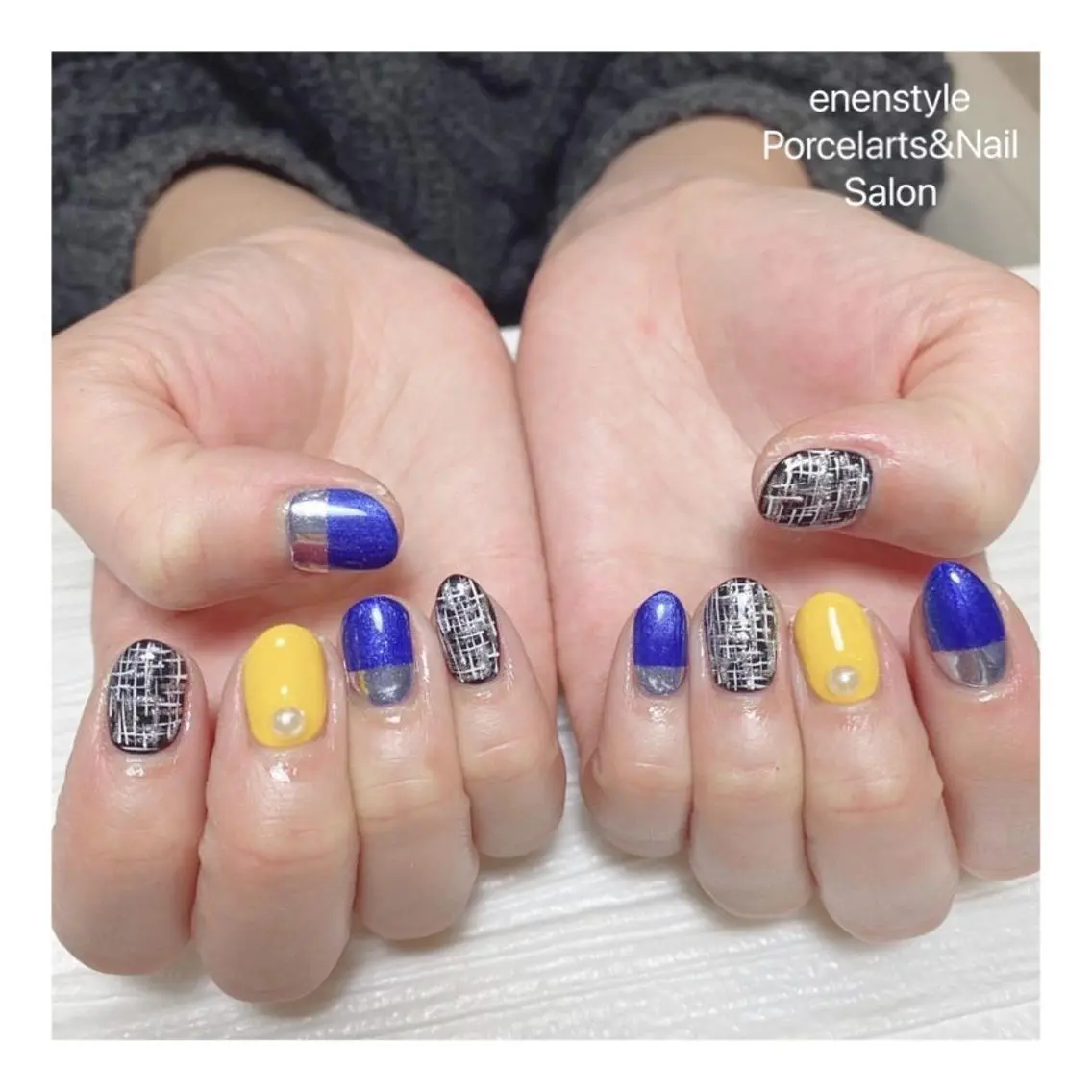 ミディアム ネイル 🐾enen style 🐾のネイルデザイン