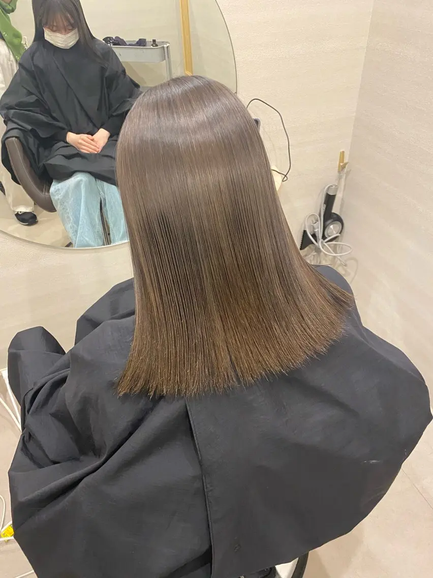 ロング カラー レイヤー・ハッシュ ・ウルフカット/川崎のヘアスタイル