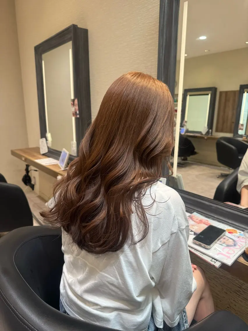 ロング カラー ヘアカラー トリートメント さら艶レイヤーカット 🩶Suzuneのヘアスタイル