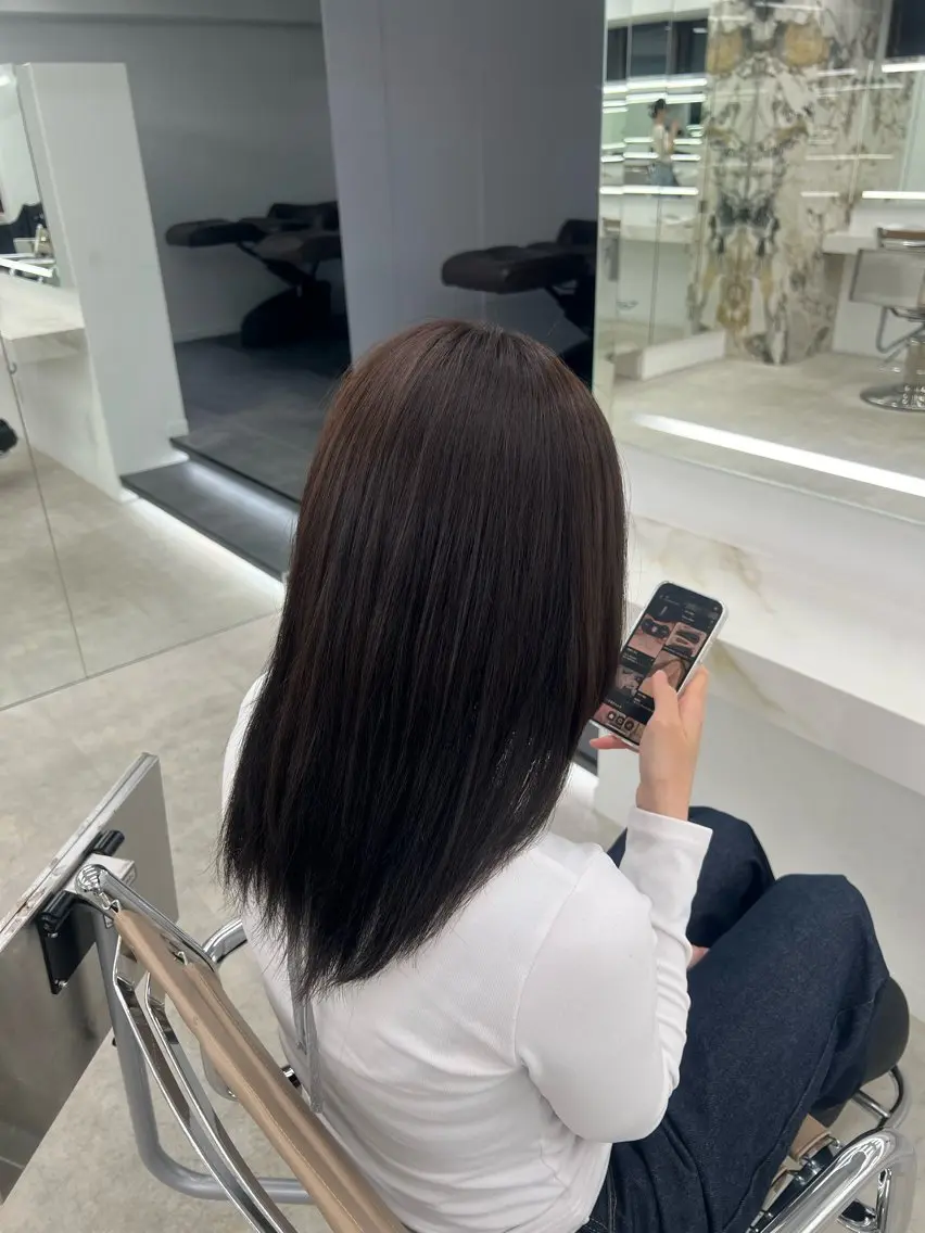 セミロング カラー たきもと のあのヘアスタイル