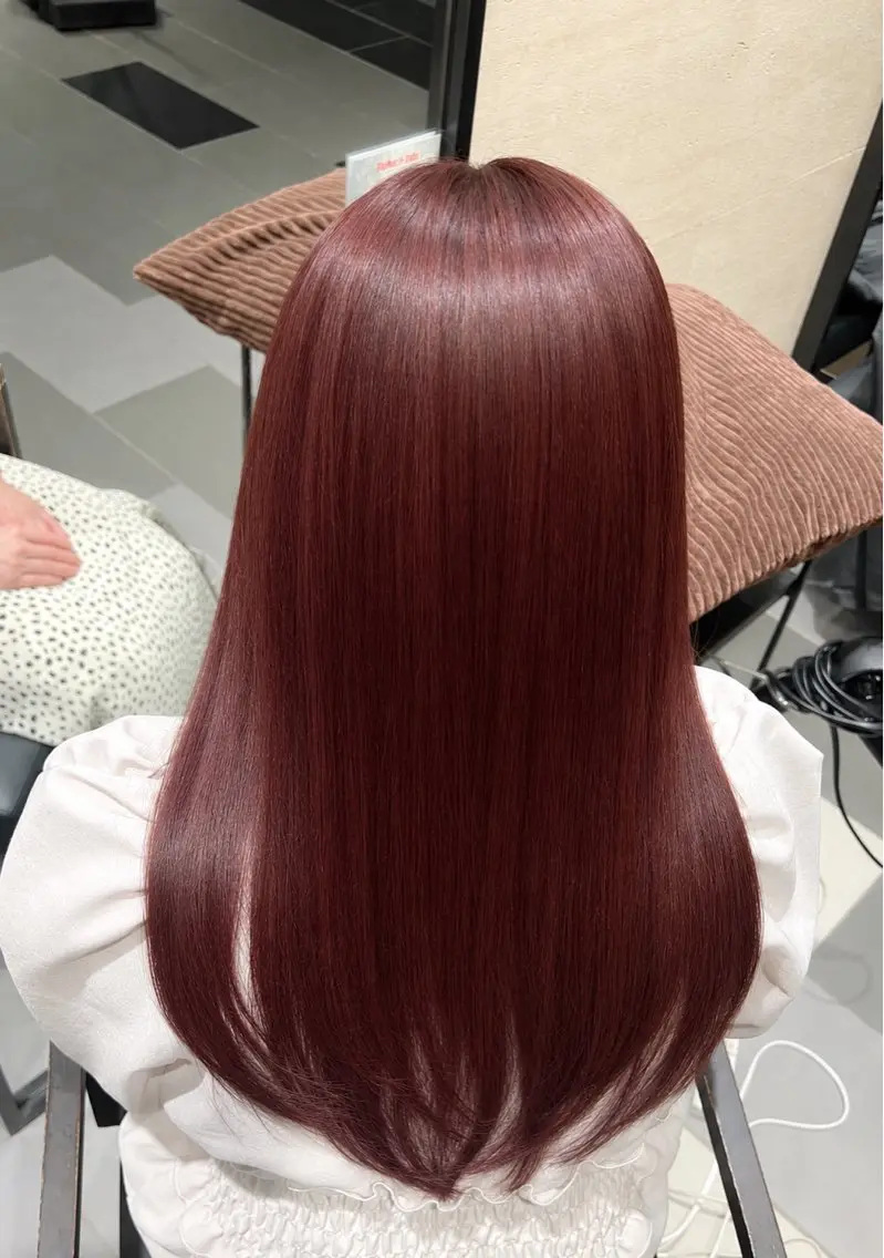 セミロング カラー ブラウンカラー ピンクカラー ピンクブラウン カット ヘアカラー 西谷 勇志のヘアスタイル