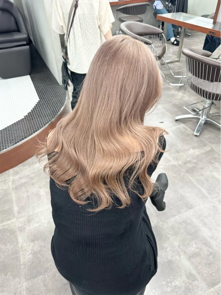 ロング カラー ベージュカラー ブリーチ ブロンド ブラウンカラー ケアブリーチ カット ヘアカラー トリートメント ブリーチ ハイトーン 特化🌈フジタハルキのヘアスタイル